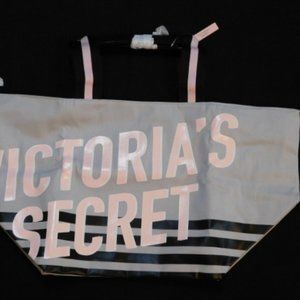 Victoria's Secret Large Tote NWT Pink Black